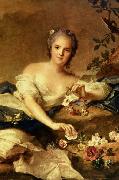 Jean Marc Nattier known as Madame Henriette represented as Flora in oil on canvas